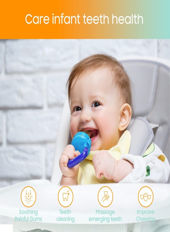 CHILLAX Fruit Feeder Pacifier Teether Toys - 2 Baby Food Feeding Teething Toys - Soft, Easy-to-Grip, Non-BPA Silicone Teethers for Babies - Dishwasher-Safe - for Infants 6+ Months Old - 4.15x2.03 - Image 3